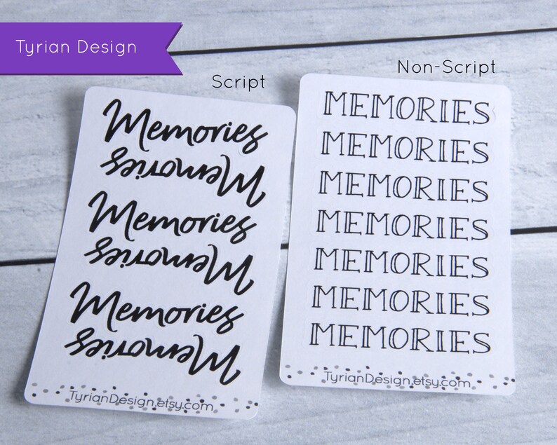 Memories Stickers for Planners and Journals. Memory Stickers - Etsy