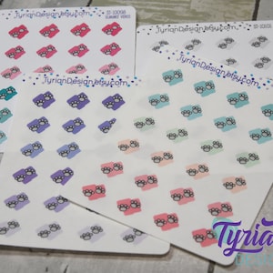 Paw Print Icon Stickers. Various color options. Dogs, Cats, Guinea Pigs stickers for Planners, journals, calendars sticker sheet
