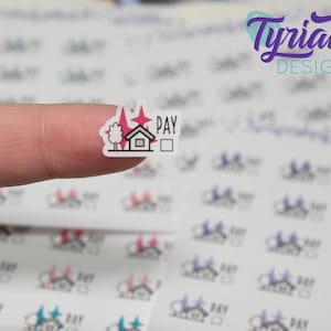Housing Payment Stickers. Different color options. Keep track of Rent or Mortgage stickers Great for budget Planners, journals and calendars