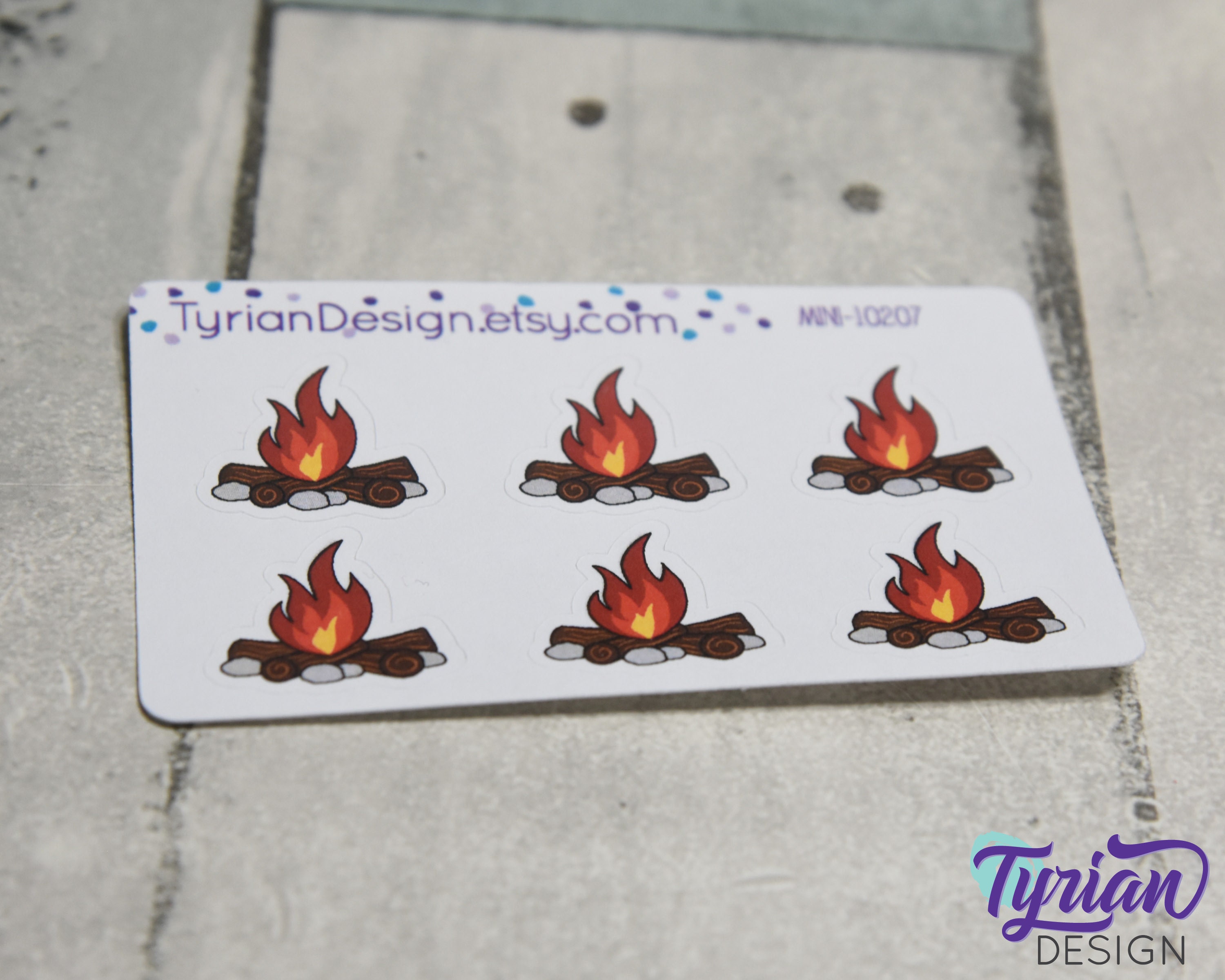 Hand Drawn Camp Fire Stickers. Are You Ready for Bon Fires? Fire Pit ...