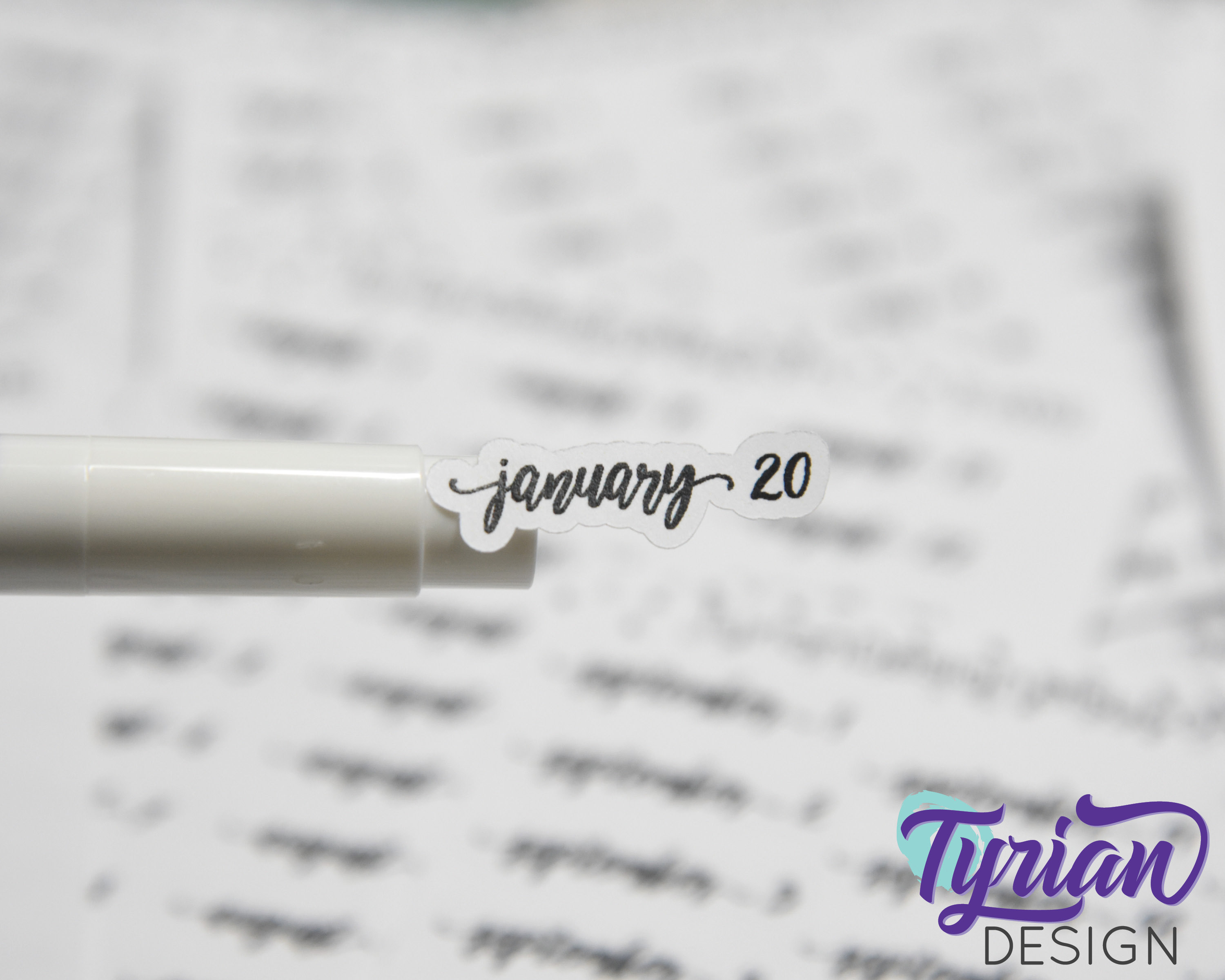 Monthly days Stickers (small) for Planners and Journals. 1-31 (varies by month) stickers for bullet journals. White or Clear Matte - Gigi