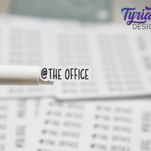 At the Office Stickers | Days in the Office Stickers |  1&quot; x .35&quot; each | 3.5 x 4.5&quot; Sheet | 24 Stickers | Charley Font