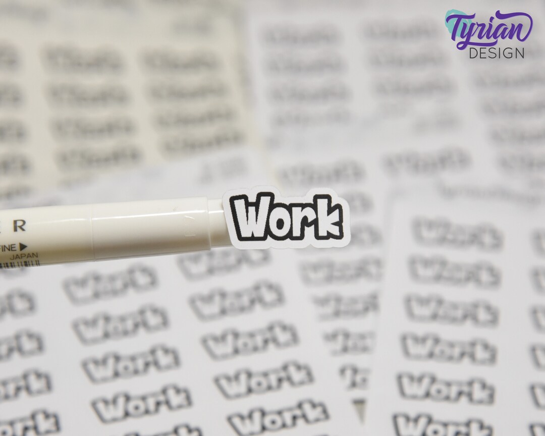 Work Stickers | Work Day Stickers | 21 Stickers | .96