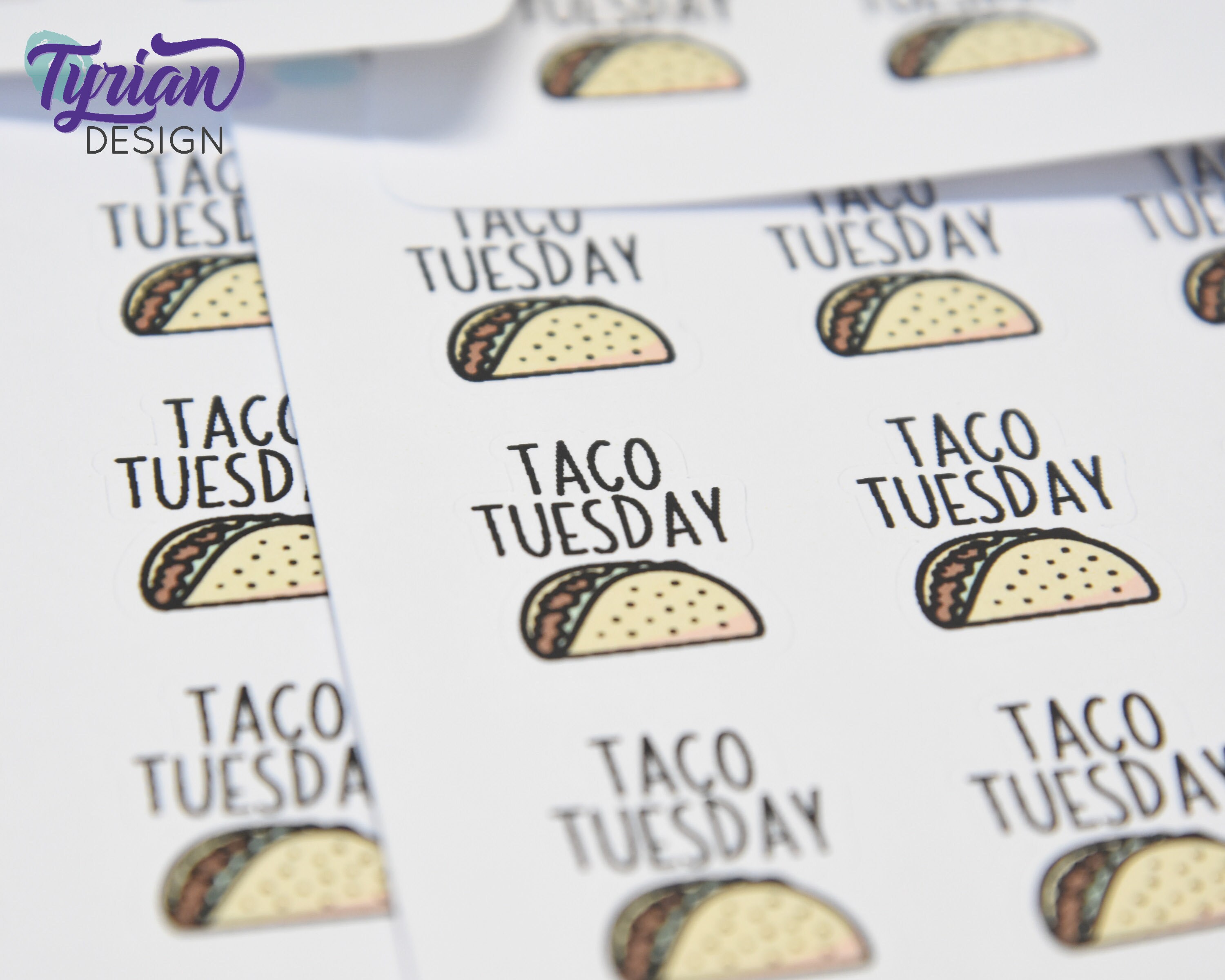 Taco Tuesday Stickers | Taco Food Sticker | 9 Stickers | .75 X 1 Inches ...