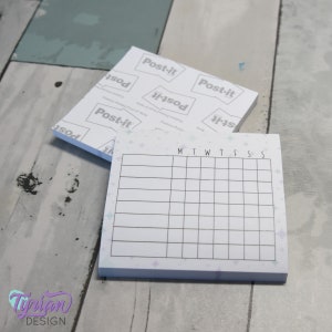 Habit Tracker Post-it Notes | Weekly Tracker sticky notes | Tracking Sticky Notes | 3x3 | 50 per pad