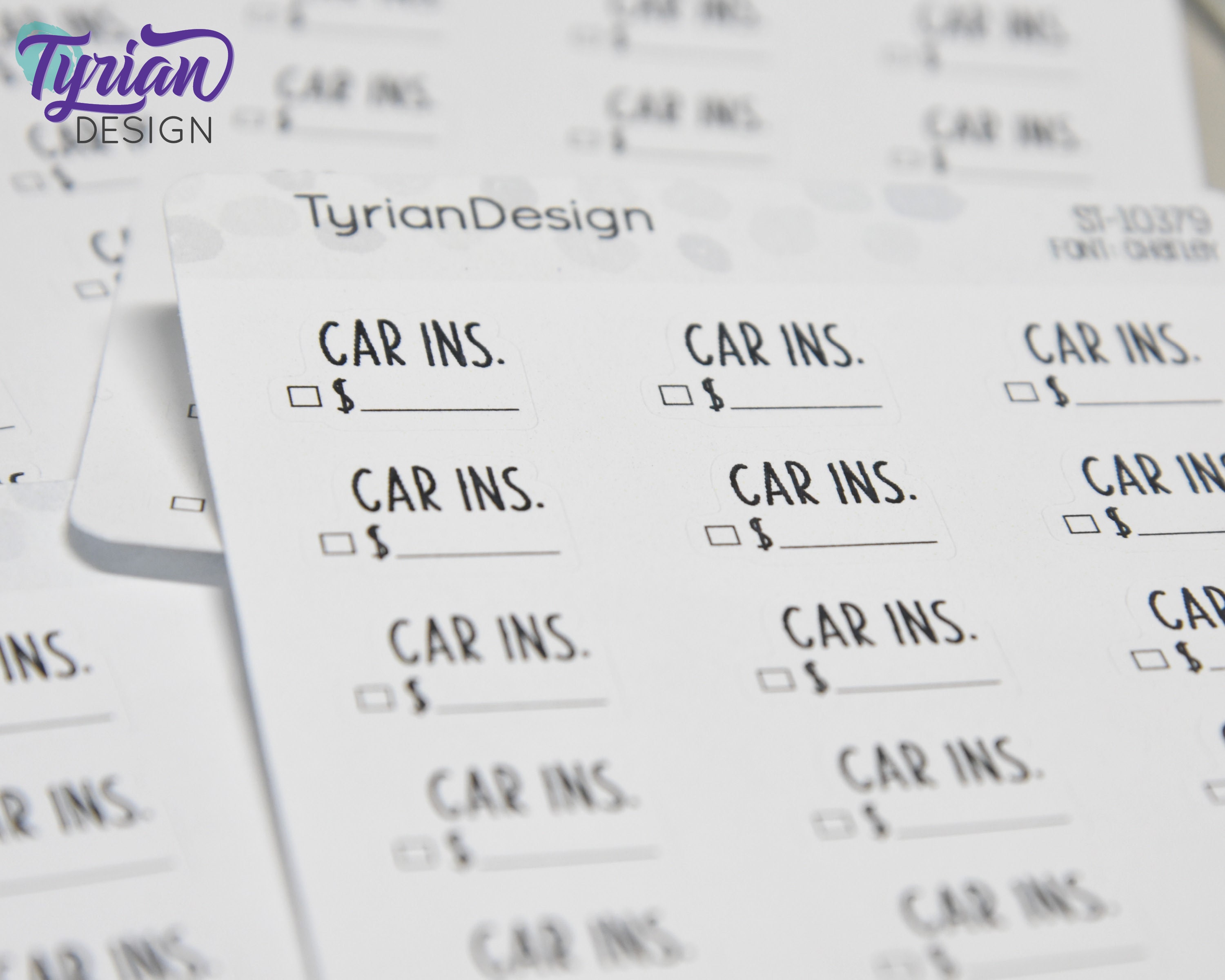 Car Insurance Stickers | Budget Stickers | 18 Stickers | .78