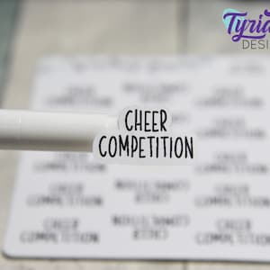 Cheer Competition Stickers for Planners and Journals. Track of Cheerleading. Great for Journaling and Planning - Charley Font