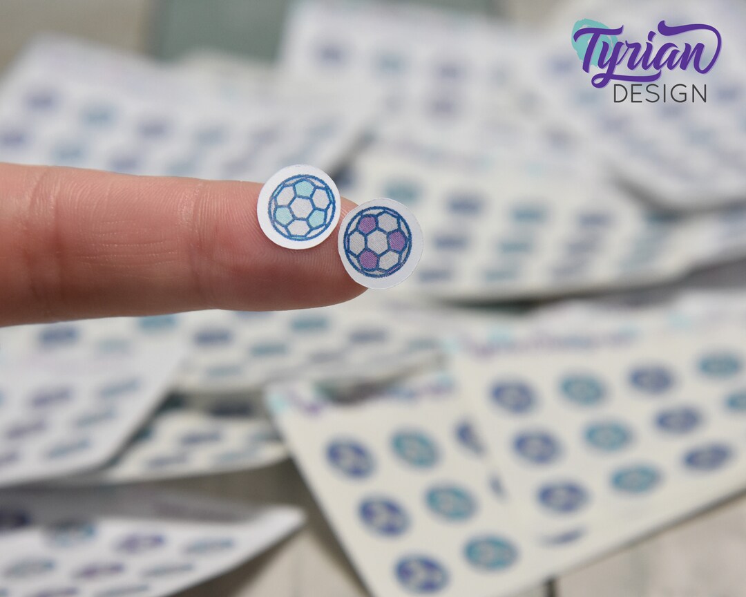 Soccer Stickers Tiny Soccer Ball Stickers 18 Stickers Etsy