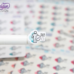 Lebensversicherung Aufkleber | Haushaltsaufkleber | 24 Sticker pro Bogen | .75 x .6" Sticker Größe | 3.5 x 4.5" Blatt | Weiß oder Klar Matt