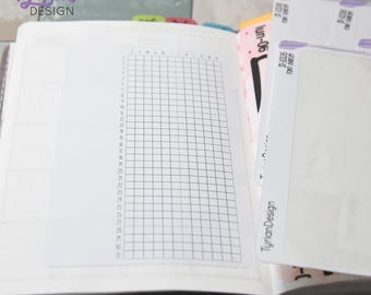 365 Tracker Full Page Sticker for Pocket or A6 | Fits Small Notebooks | 3.5 x 5" Sheet | 1 Sticker | Year in Pixels
