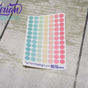 5mm Circle Dot Color Stickers for Planners and Journals. Dot Stickers ...