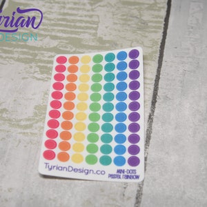 5mm Circle Dot Color Stickers for Planners and Journals. Dot Stickers ...