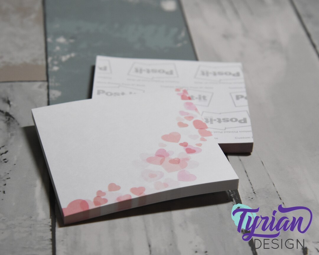 Falling Hearts Post-it Notes | Falling Hearts Background Sticky Notes ...