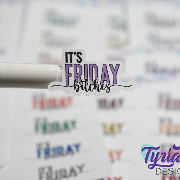 It's Friday Stickers | Different color options | Celebrate Friday using stickers Great for Planners, journals and calendars