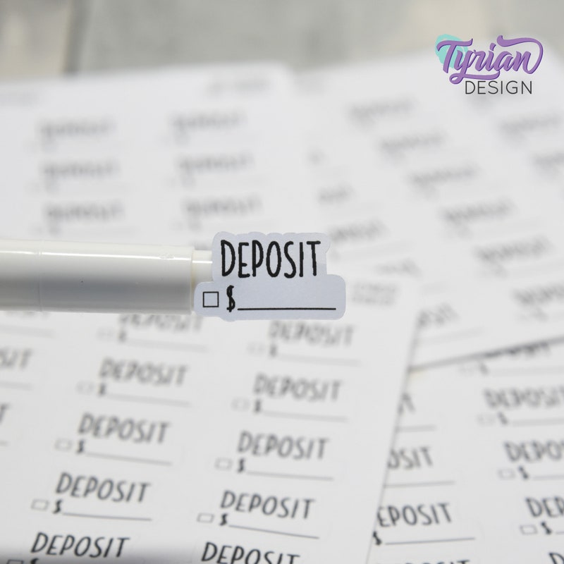 Deposit Stickers - Etsy