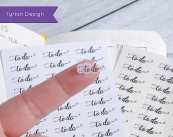 To Do Stickers (Small) for Planners and Journals. (Shown on a Pocket Journal) To do list, clear or white matte stickers