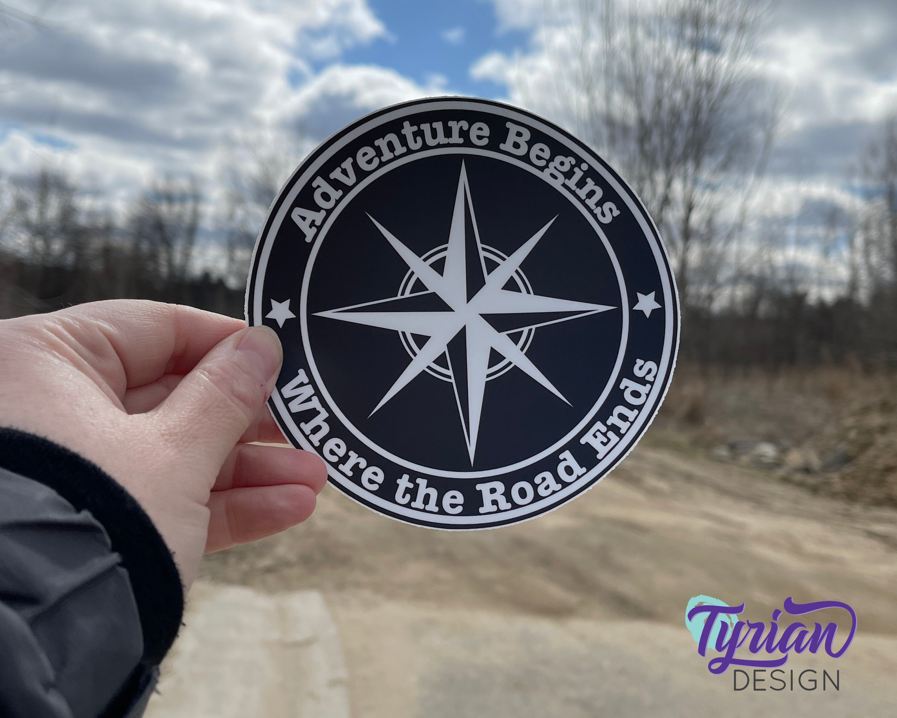 Adventure Begins Where the Road Ends Vinyl Sticker | High Quality