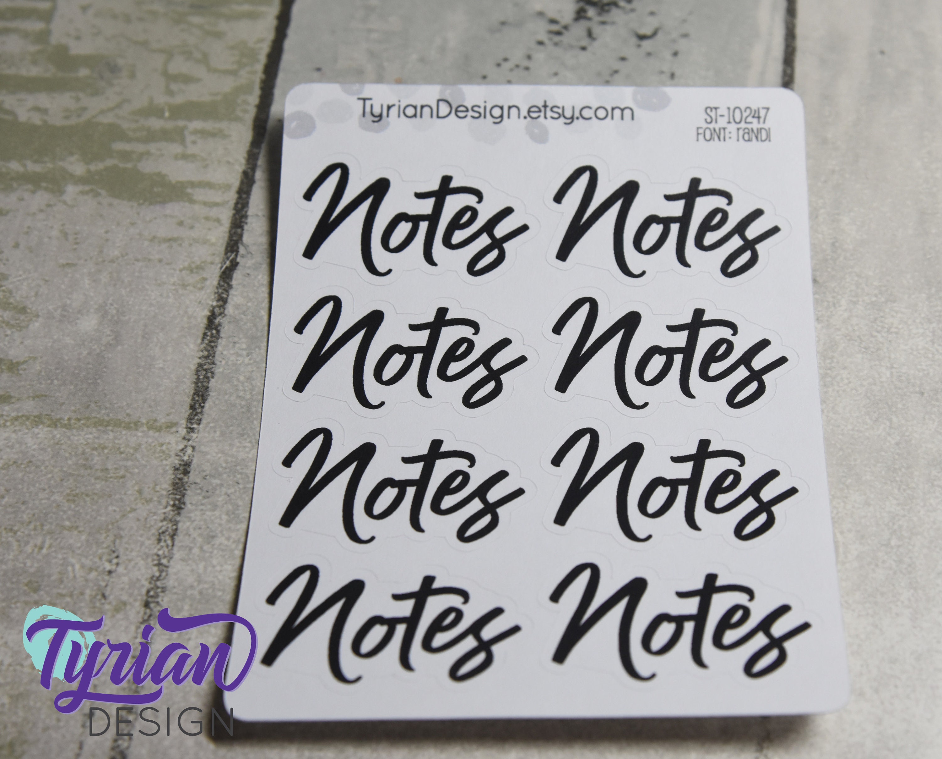 Big Notes Stickers for Planners and Journals | Label Your Note Pages ...