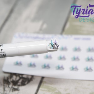 Huisstickers - Tiny House-stickers op een minivel - Ideaal voor kleine bullet Journals, Planner, Budget of minimalistische planners