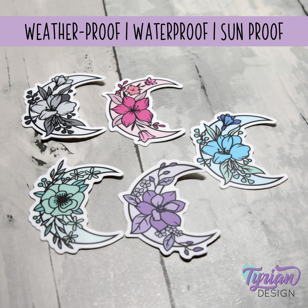 Mini Moon Vinyl Sticker Set | High Quality Weather Proof Vinyl | 2 X 2 ...