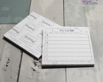 Meal Plan Post-it Notes | Plan meals sticky notes | Dinner Sticky Notes | 3x3 | 50 per pad