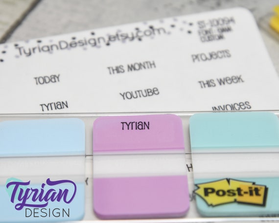 Custom Stickers for Tabs for Planners and Journals. 2 size options. White or Clear Matte