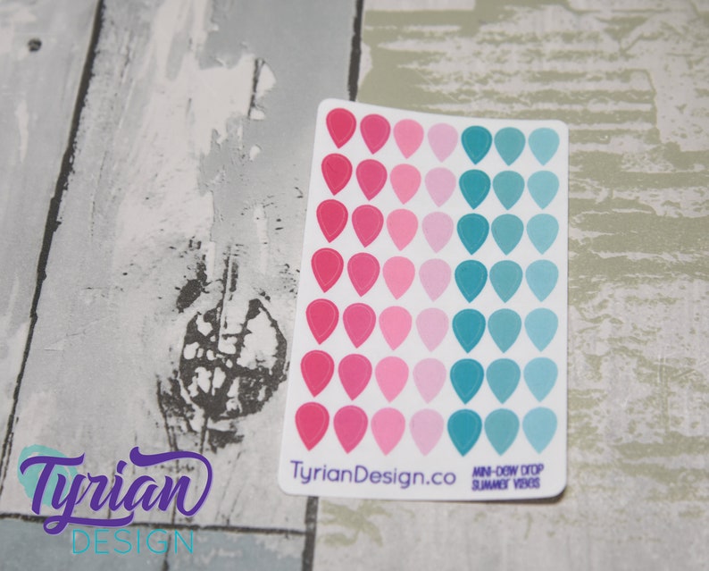 5mm Dew Drop Color Stickers for Planners and Journals. Tear Drop ...