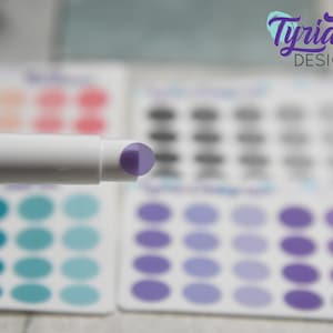 7mm Dot Stickers | Mini Sheet | 28 Stickers | Various color options |  Planners, journals, calendars | White and Clear Matte