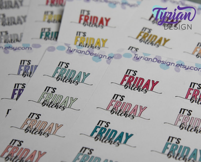 Friday Update Sticker It's Friday Stickers Different Color Options Celebrate - Etsy
