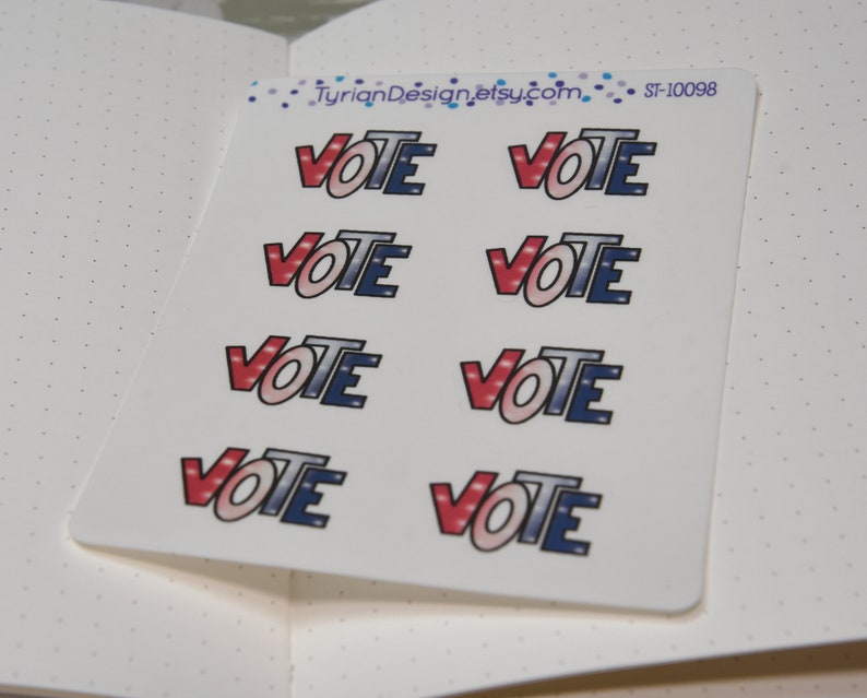 Vote Stickers, Hand Drawn Red, White and Blue Stickers, Voting Stickers ...