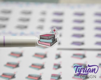 Reading Book Icon Stickers | Different color options | Book stack stickers | Reading stickers Great for Planners, journals and calendars