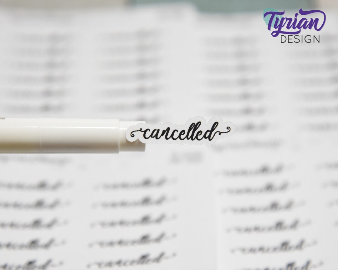 Canceled Script Cancelled Stickers | Script Cancelled Stickers | 1.24