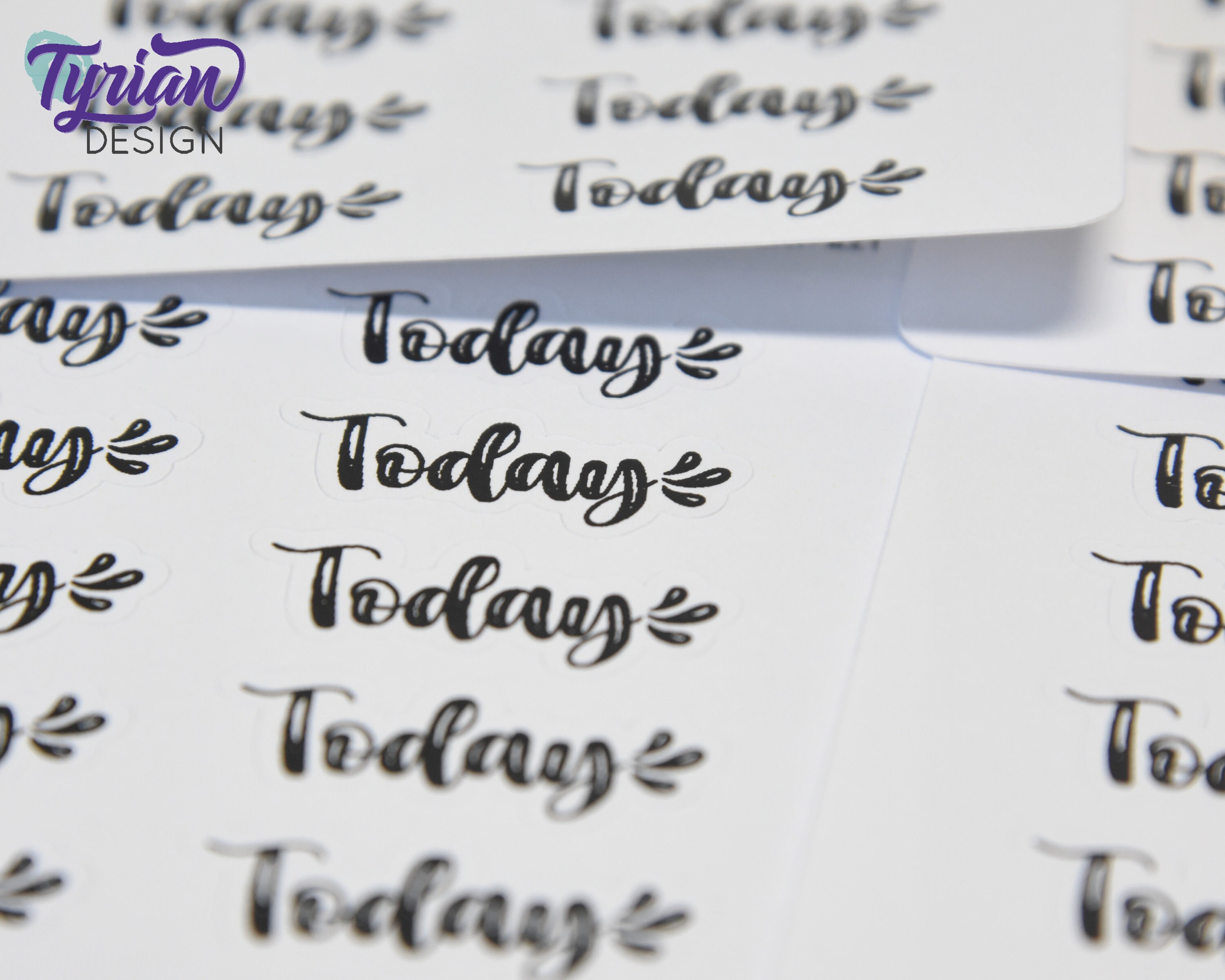 Today Stickers | 14 Stickers | 1.21 X .53 Inches Each | 3.5 X 4.5 ...