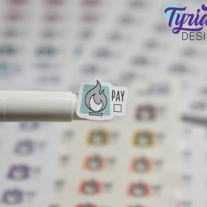 Gas Icon Sticker | Verschiedene Farboptionen | Gas Bill Aufkleber | Icon Sticker | Gasbrenner/Gasherd Sticker