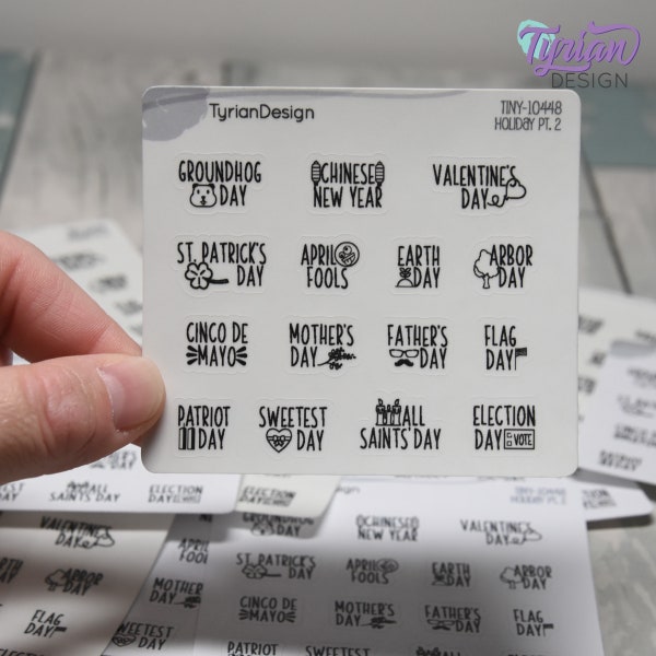 Más pegatinas navideñas pequeñas / Pegatinas navideñas con íconos, parte 2 / 15 pegatinas / Transparente o blanco mate / Pegatinas para planificador / Fuente: Charley