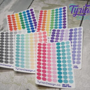 5mm Circle Dot Color Stickers for Planners and Journals. Dot Stickers ...
