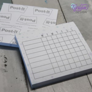 Habit Tracker Post-it Notes | Weekly Tracker Sticky Notes | Tracking ...