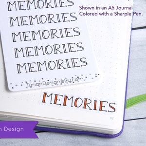 Memories Stickers for Planners and Journals. Memory Stickers Are ...