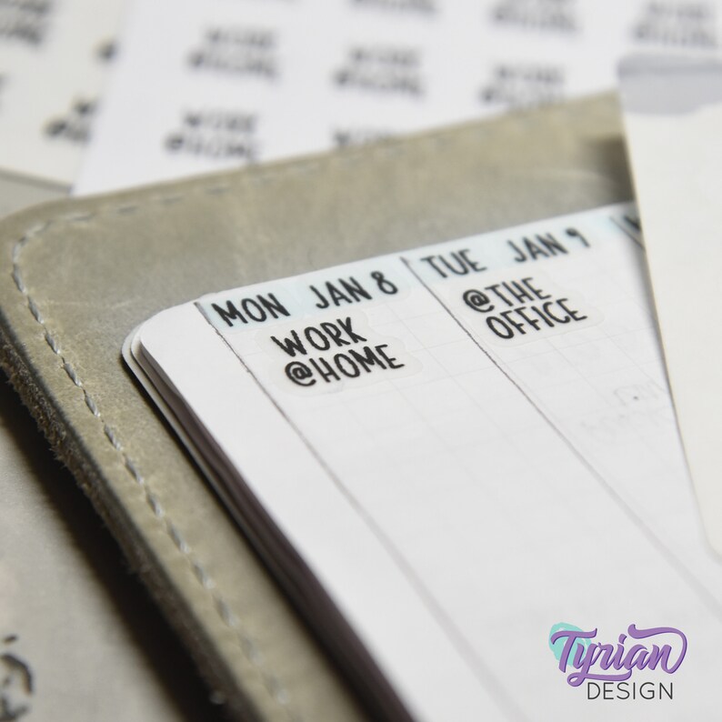 Tiny Work @ Home Stickers | Mark Work From Home Days | 20 Stickers | .5 ...