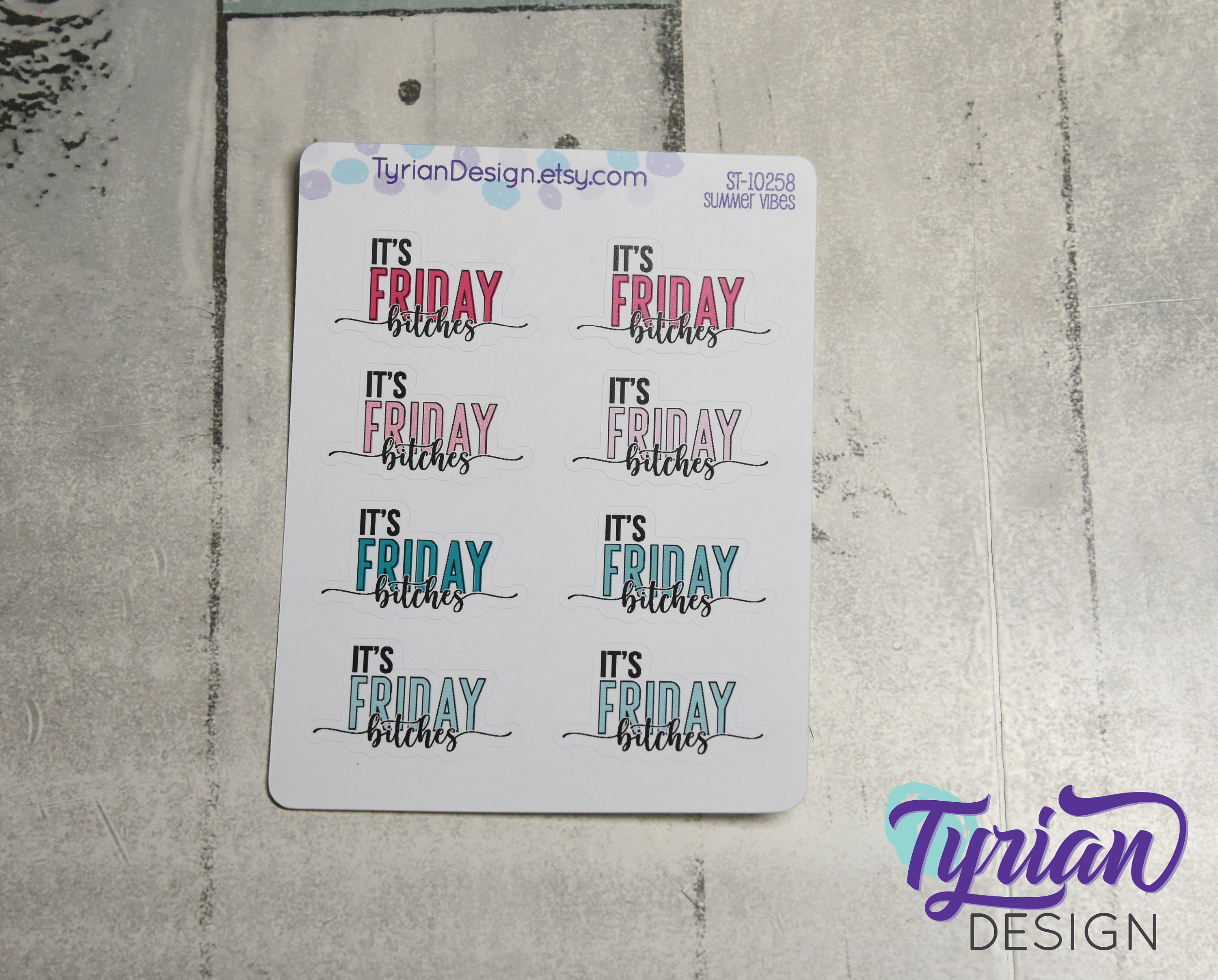 Friday Update Sticker It's Friday Stickers | Different Color Options | Celebrate Friday Using ...