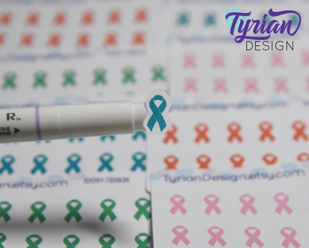Mini Awareness Ribbon | 14 Stickers | .33
