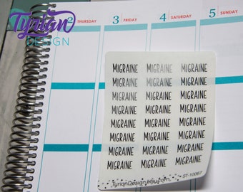 Migraine, small sticker headaches got nothing on a migraine, sticker for planners