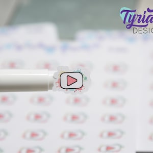 Social Media Icon Stickers | YT stickers | YouTube stickers Great for Planners, journals and calendars