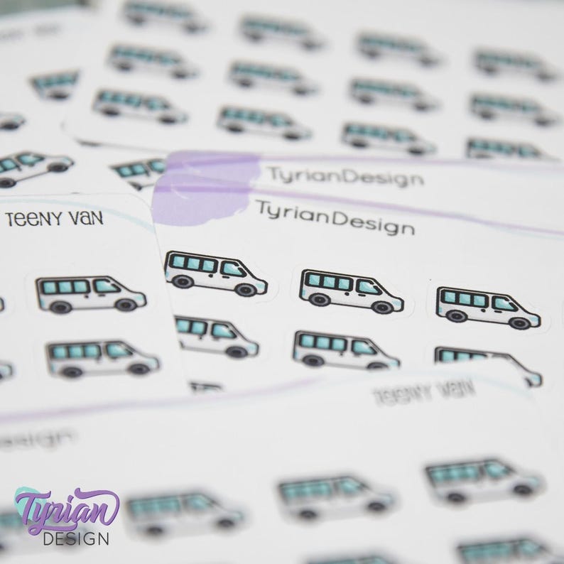 Van Stickers | Tiny Icon Transit Stickers | Mini Sheet | 15 Stickers ...