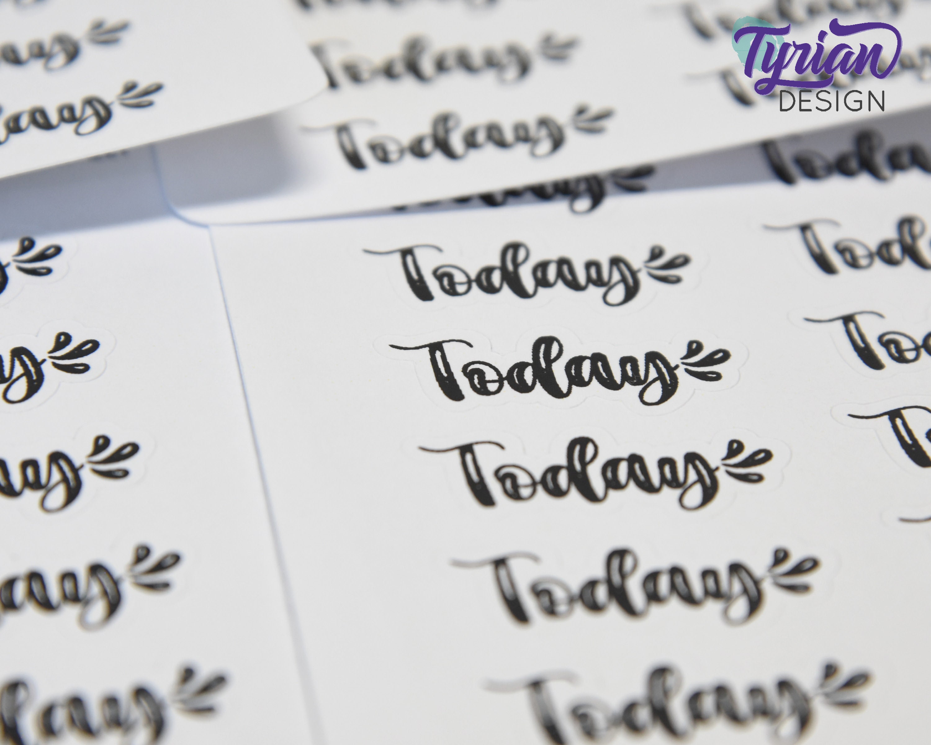 Today Stickers | 14 Stickers | 1.21 X .53 Inches Each | 3.5 X 4.5 ...