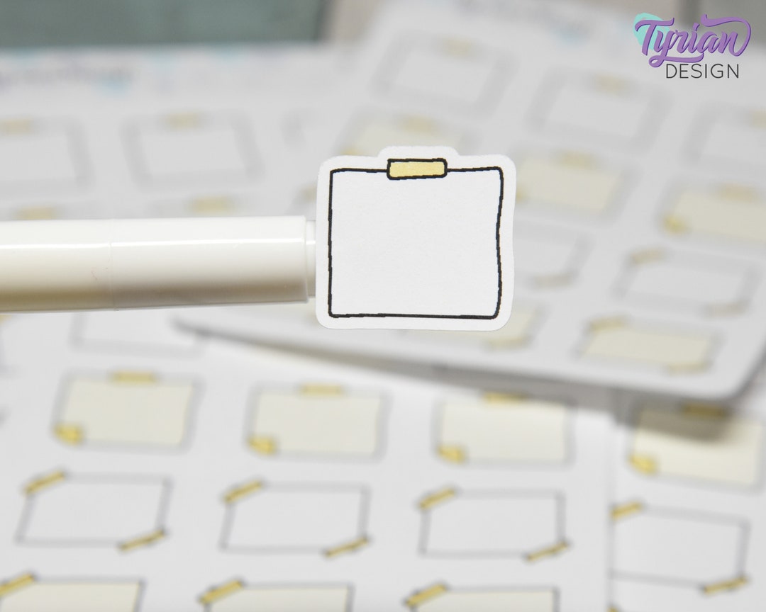 Sticky Note Stickers | Different Color Options | 12 Hand Drawn Stickers ...