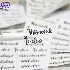 Planning Stickers | To do, This Week, Weekend | Weekly/Monthly Stickers | Foil Options | White Matte or Clear Matte | Izzy Font