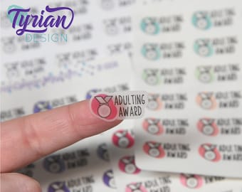 Adulting Award Stickers. Different color options.Adulting is hard use stickers Great for Planners, journals and calendars