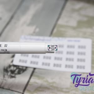 Payday Stickers | Tiny Payday stickers | 24 Stickers | .39" x .26" Each | 3.375" x 2.125" Mini Sheet | White or Clear