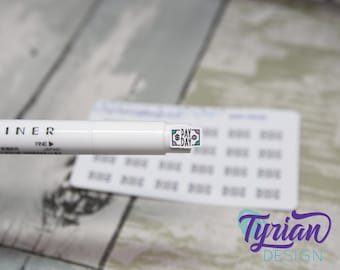 Payday Stickers | Tiny Payday stickers | 24 Stickers | .39" x .26" Each | 3.375" x 2.125" Mini Sheet | White or Clear